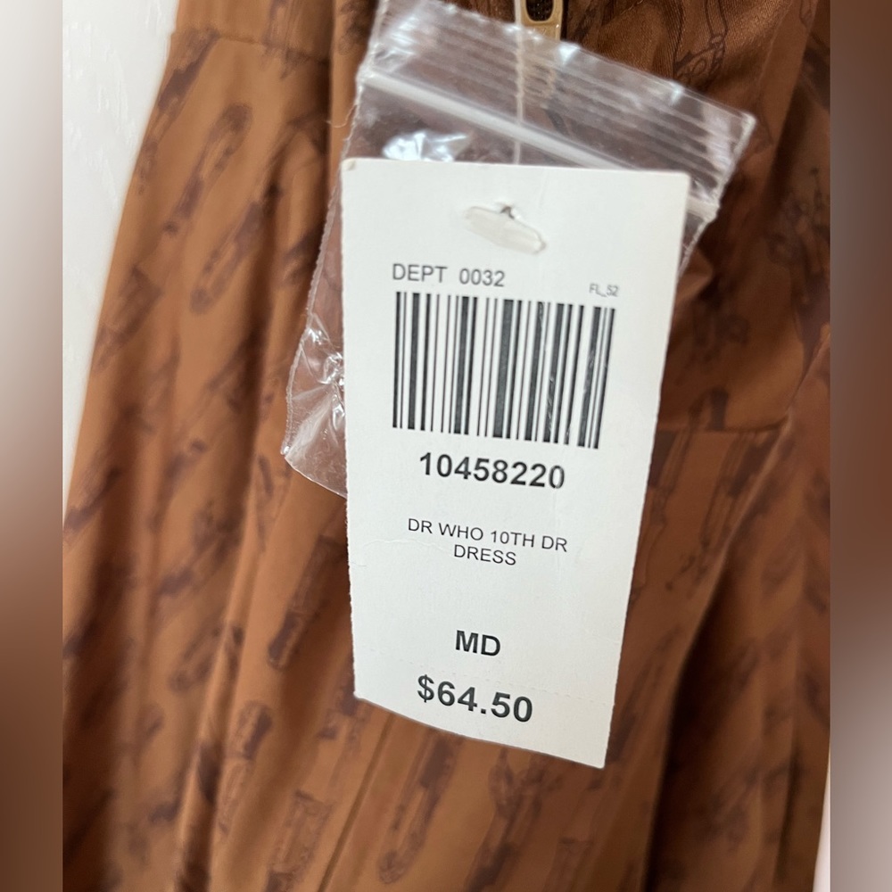 Hot Topic Dr. Who brown halter dress - Picture 4 of 6